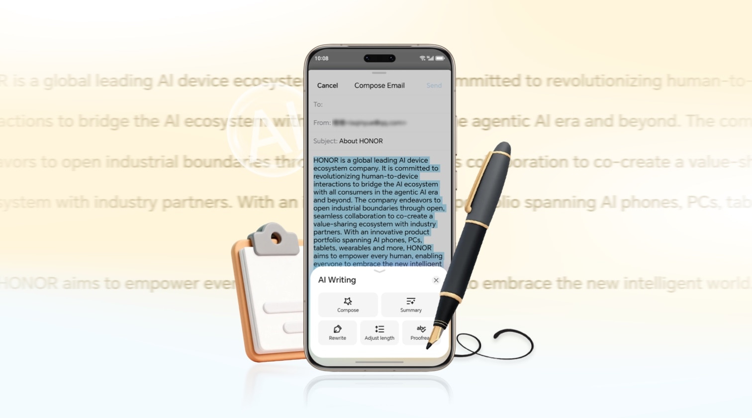Effortless Composing with HONOR AI Writing
