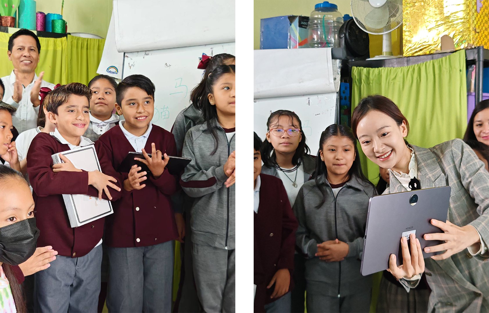 荣耀向Fundación Dondé墨西哥城学生中心带来荣耀平板9