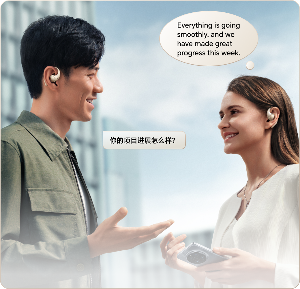 荣耀Earbuds开放式耳机 - AI随身翻译 2