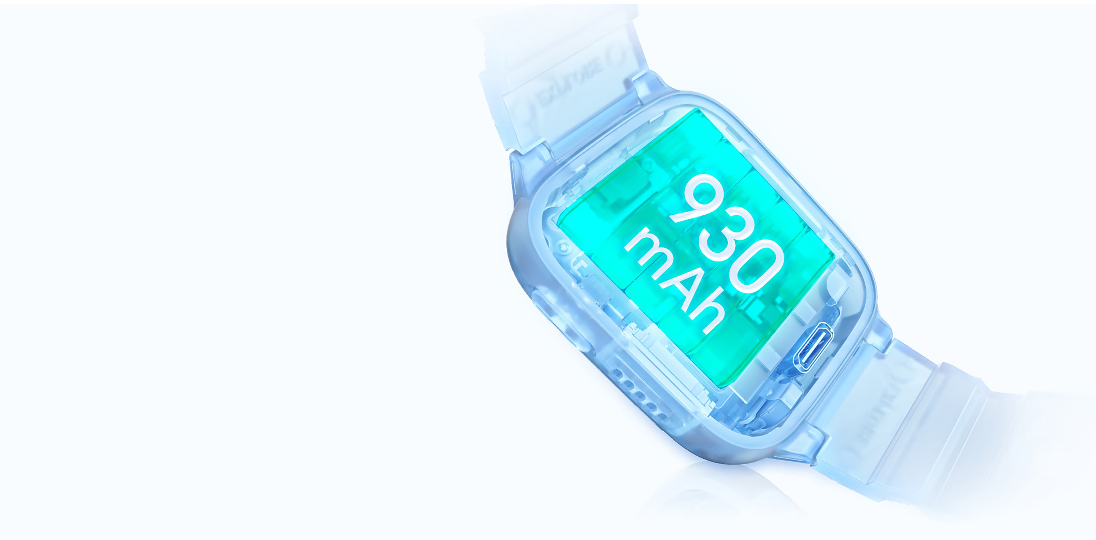 930mAh大容量电池  陪伴从早到晚