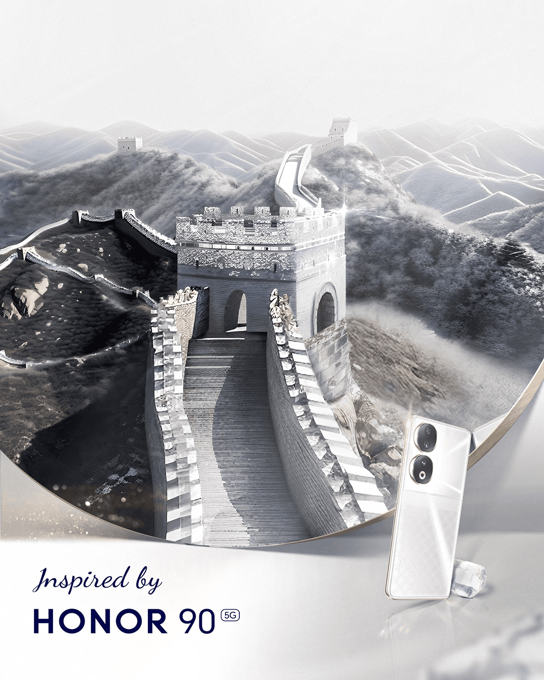 KI-Kunstwerke, inspiriert vom HONOR 90-7