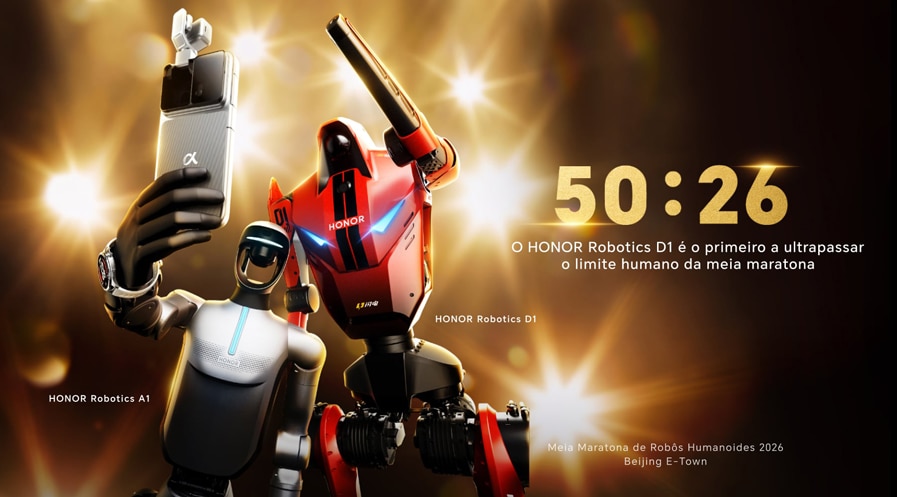 HONOR Robotics D1 quebra pela primeira vez o limite humano da meia maratona