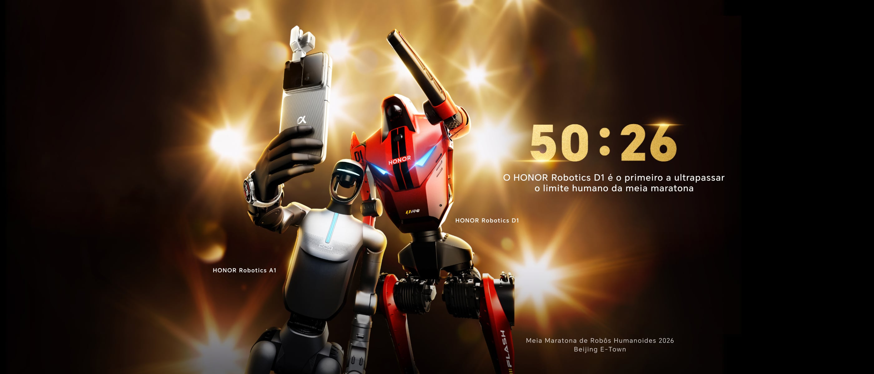  HONOR Robotics D1 quebra pela primeira vez o limite humano da meia maratona