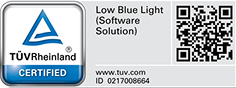 شهادة TÜV Rheinland للضوء الأزرق الخافت