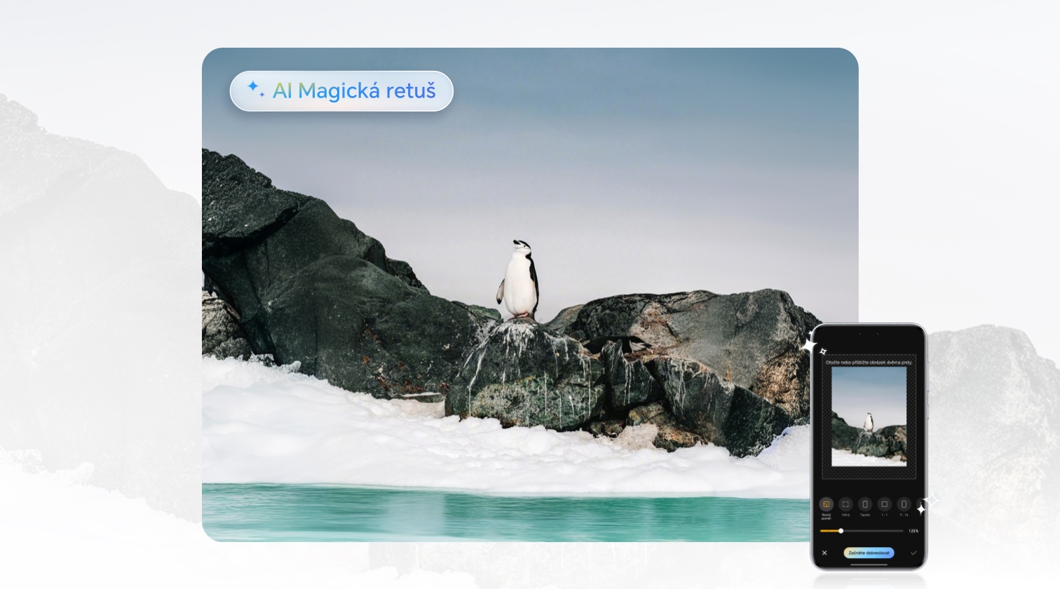Univerzální nástroj AI Magická retuš, tvořivé hraní s fotografiemi, které vypadají skvěle bez ohledu na to, jak fotografujete.