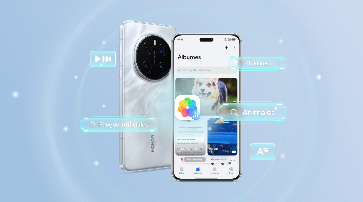 HONOR Albums Búsqueda con IA y creación instantánea de películas