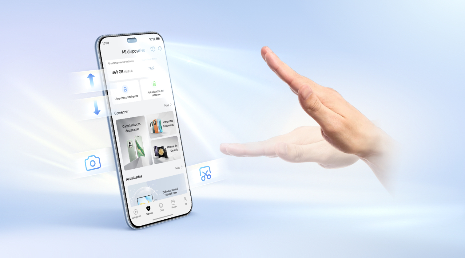 Cómo configurar los gestos de control manuales en tu teléfono HONOR