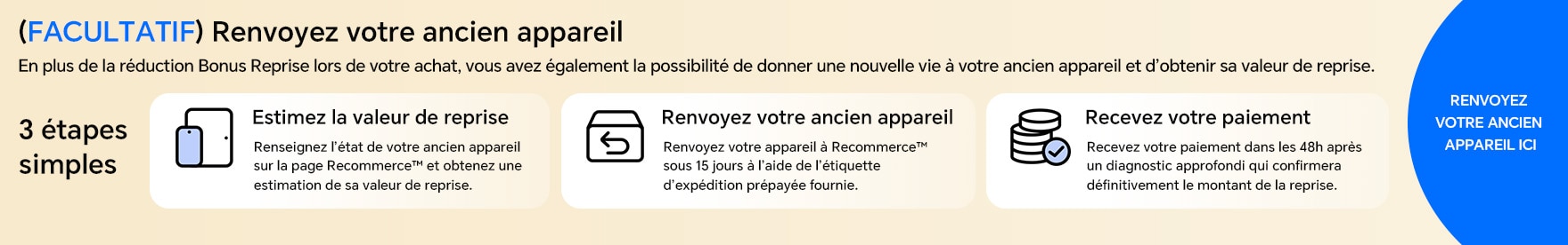 Effectuer la reprise maintenant