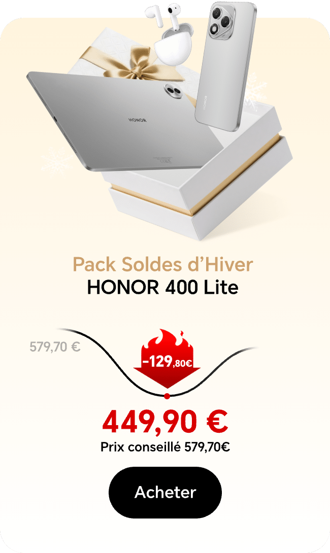 Pack Soldes d’Hiver HONOR 400 Lite
