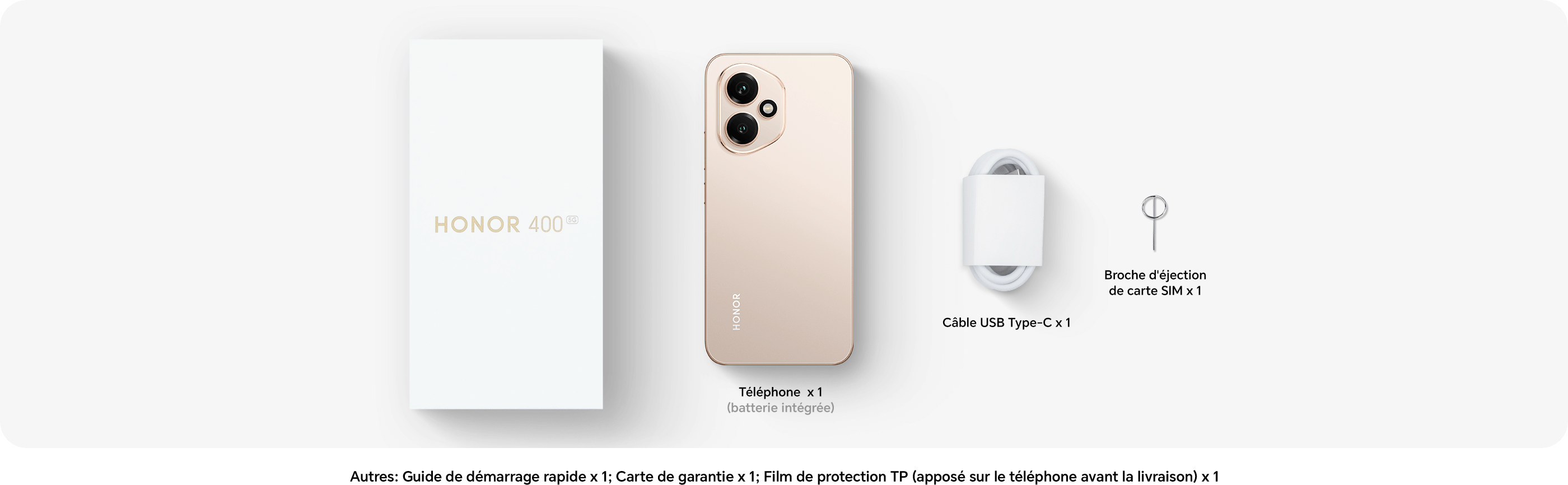 Pack standard du smartphone Honor 400