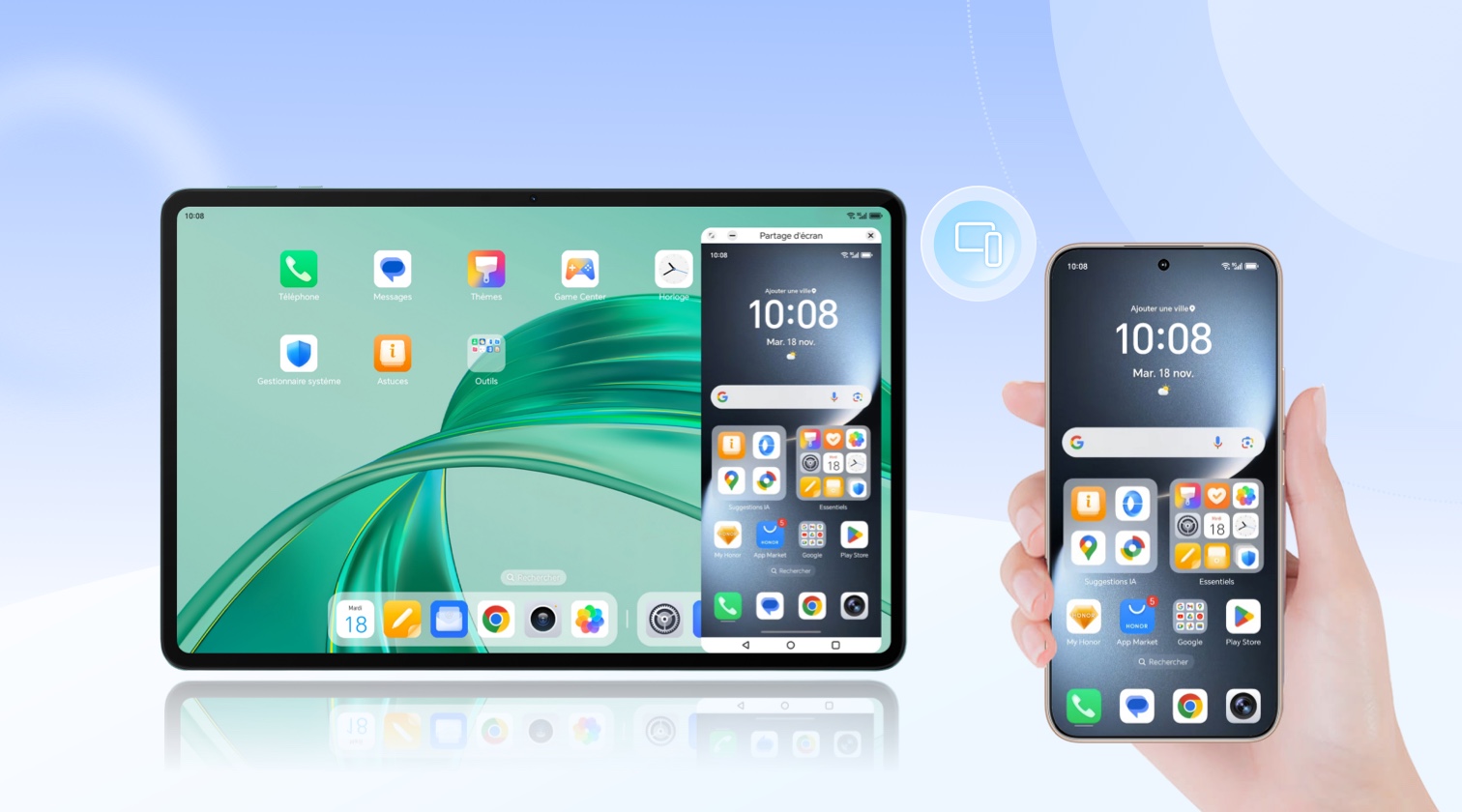 Collaboration multi-écran : la tablette HONOR devient un véritable maître de l'efficacité