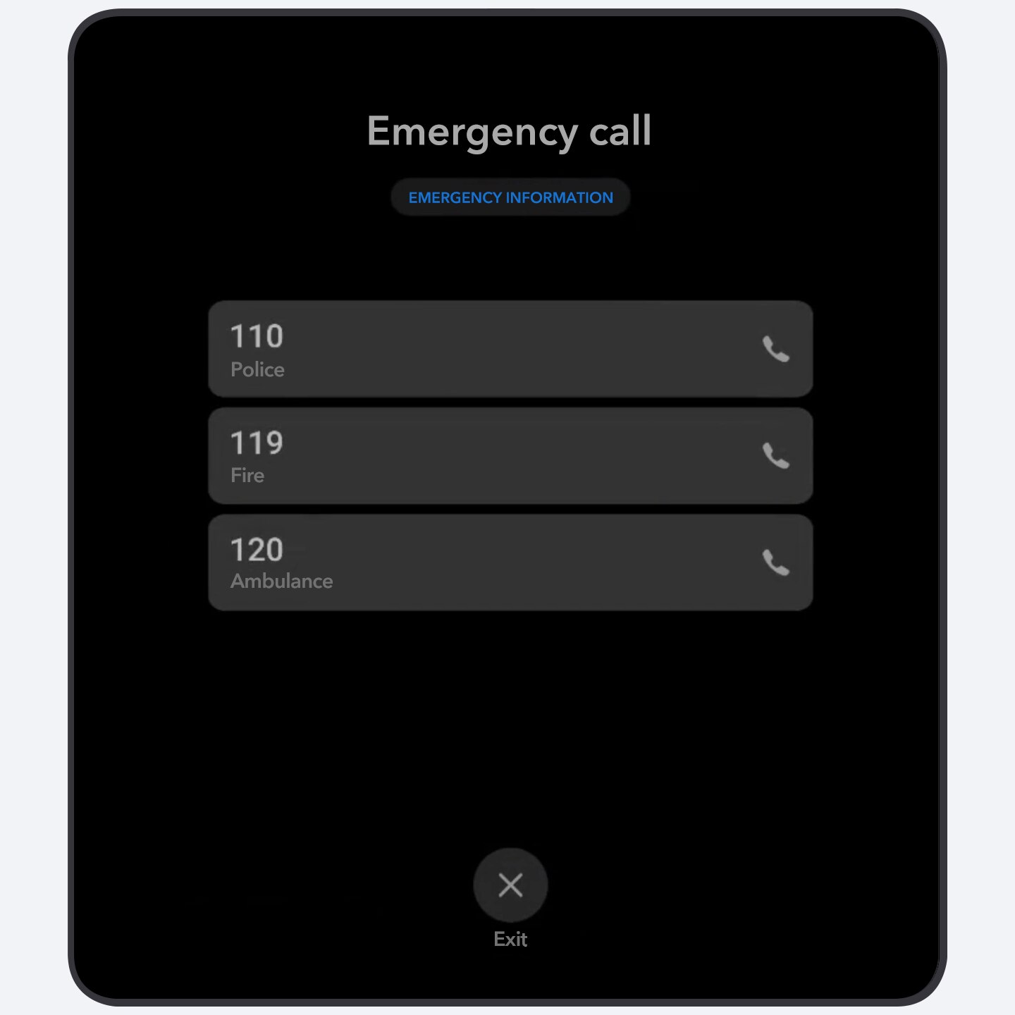 Emergency SOS
