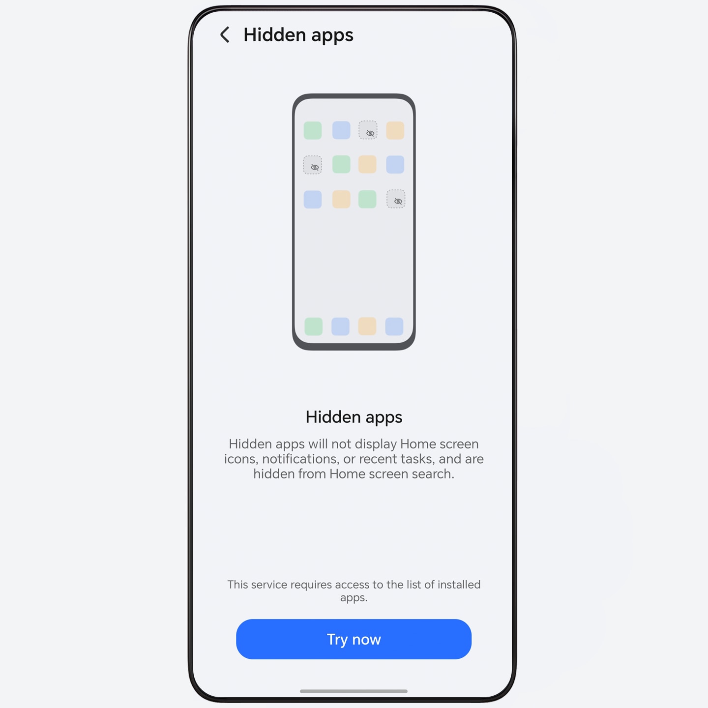 Quickly hide apps to create a minimalist Home screen