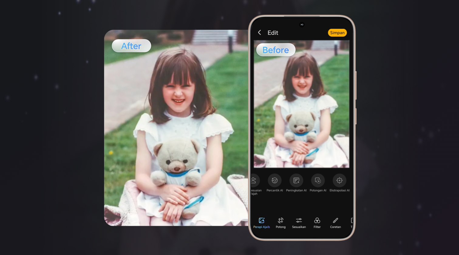 Peningkatan AI: Hidupkan Kembali Foto yang Buram Menggunakan Restorasi HD