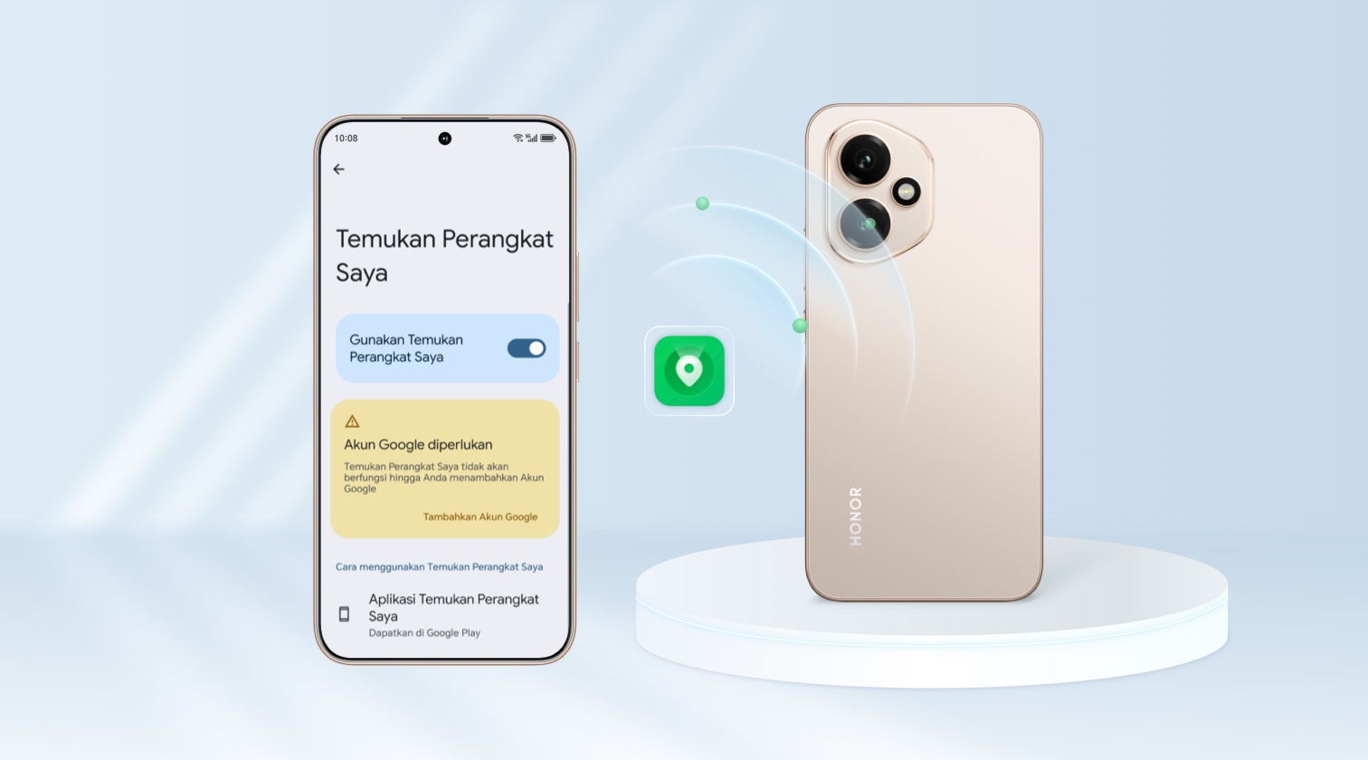 Mencari, mengunci, atau menghapus perangkat yang hilang