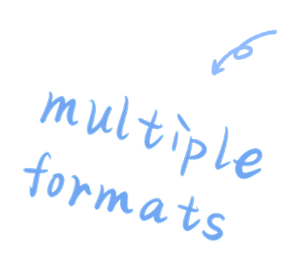 Support 
      Multiple Formats 2