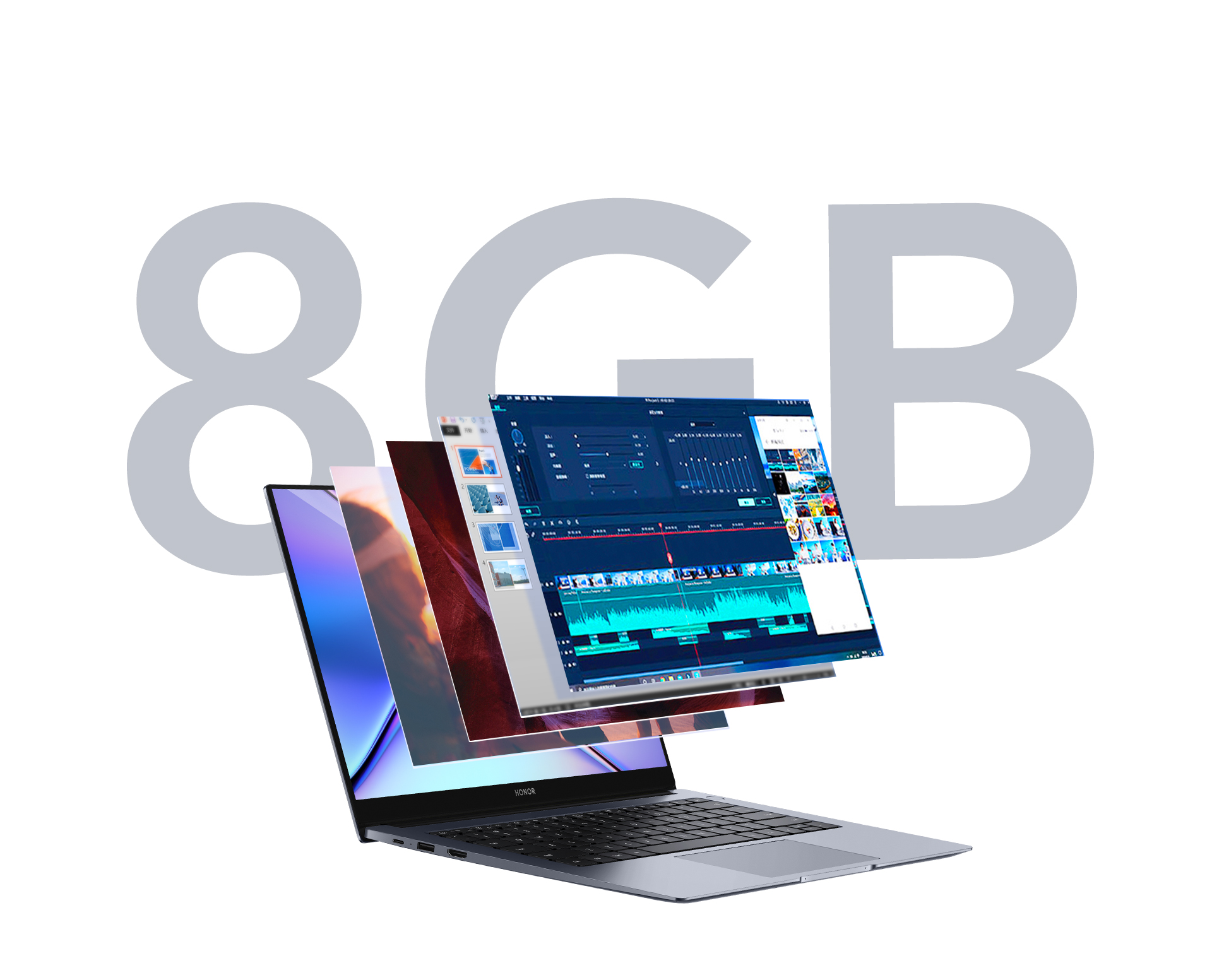 Canal doble de 8 GB de RAM para un mayor rendimiento
            