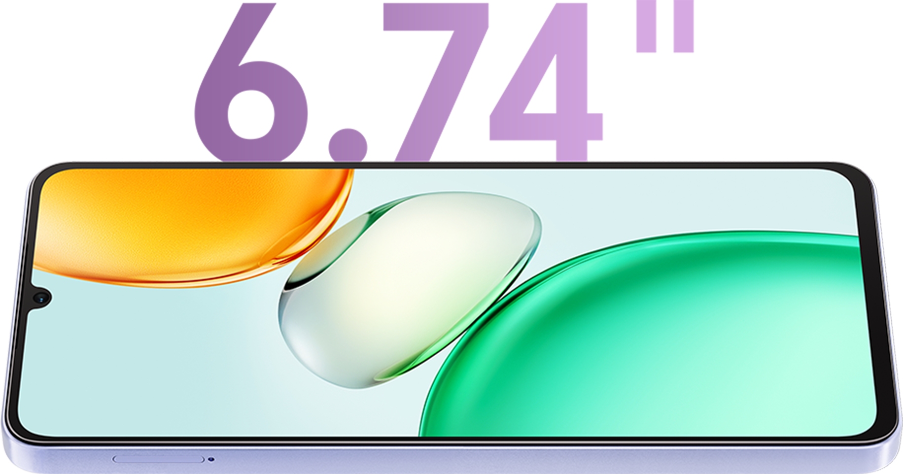 6Paparan HONOR Fullview 6.74"² Jelas