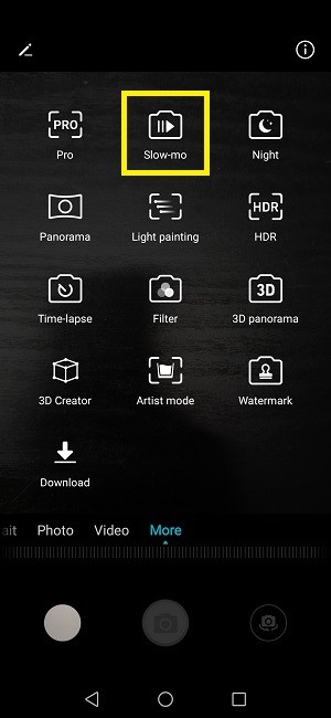 What smartphone camera can take slow motion details