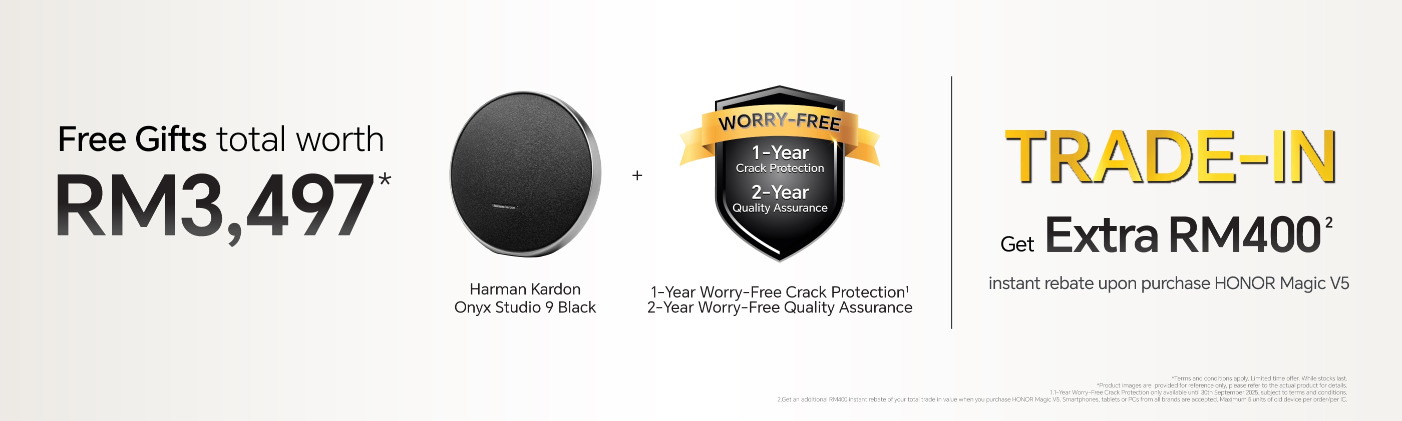 HONOR Magic V5 Pre Order Freebies worth RM3497