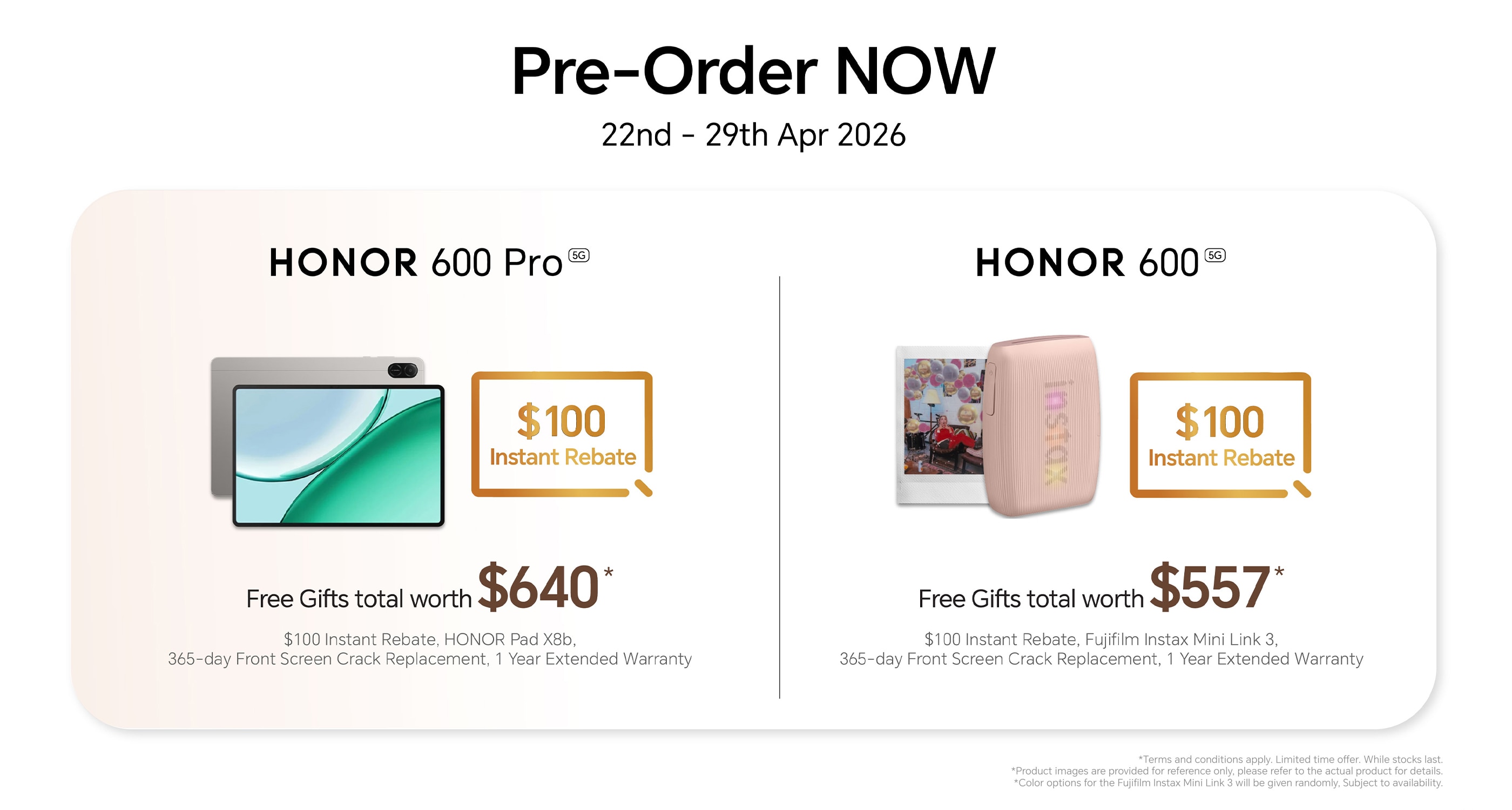 HONOR 600 Series Pre Order Exclusive Benefits