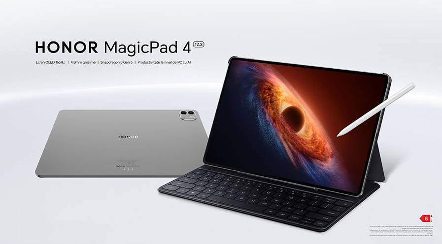 Cea mai subțire tabletă din lume, cu performanță de PC: HONOR MagicPad 4 ajunge în România