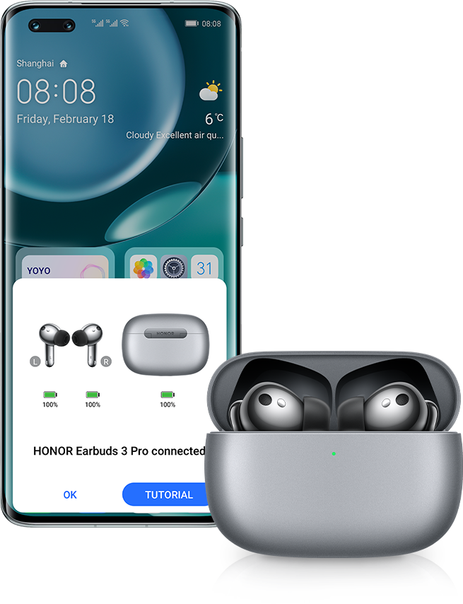 قم بتوصيل السماعات بالهاتف بمجرد فتح العلبة