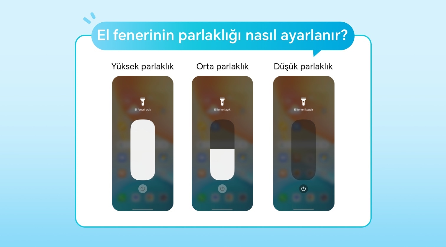 El fenerinin parlaklığı nasıl ayarlanır?