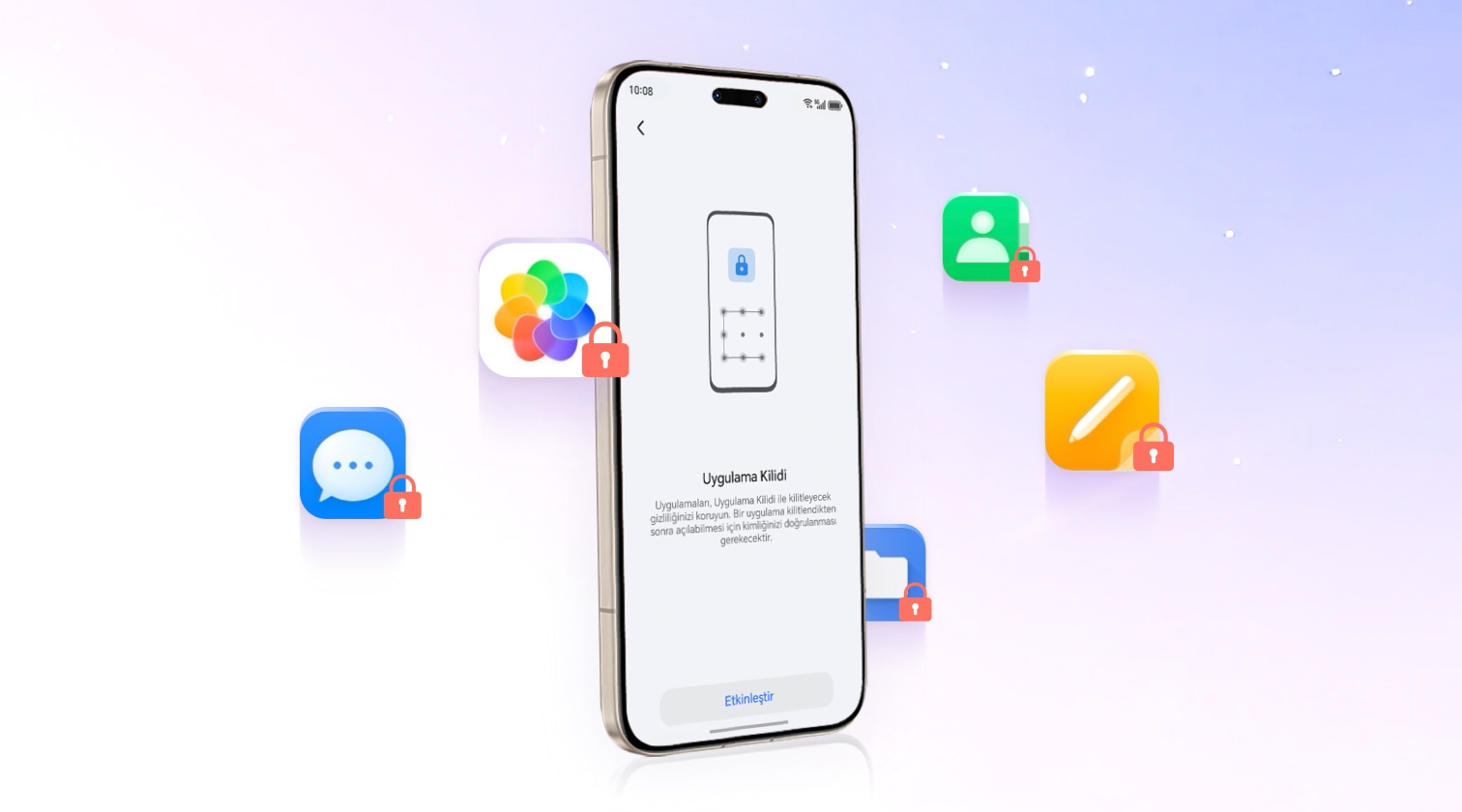 Uygulama kilidini ayarlayın