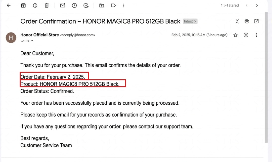 Proof of Purchase