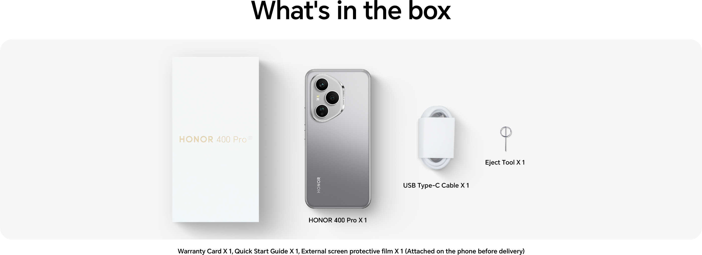 HONOR 400 Pro Package List