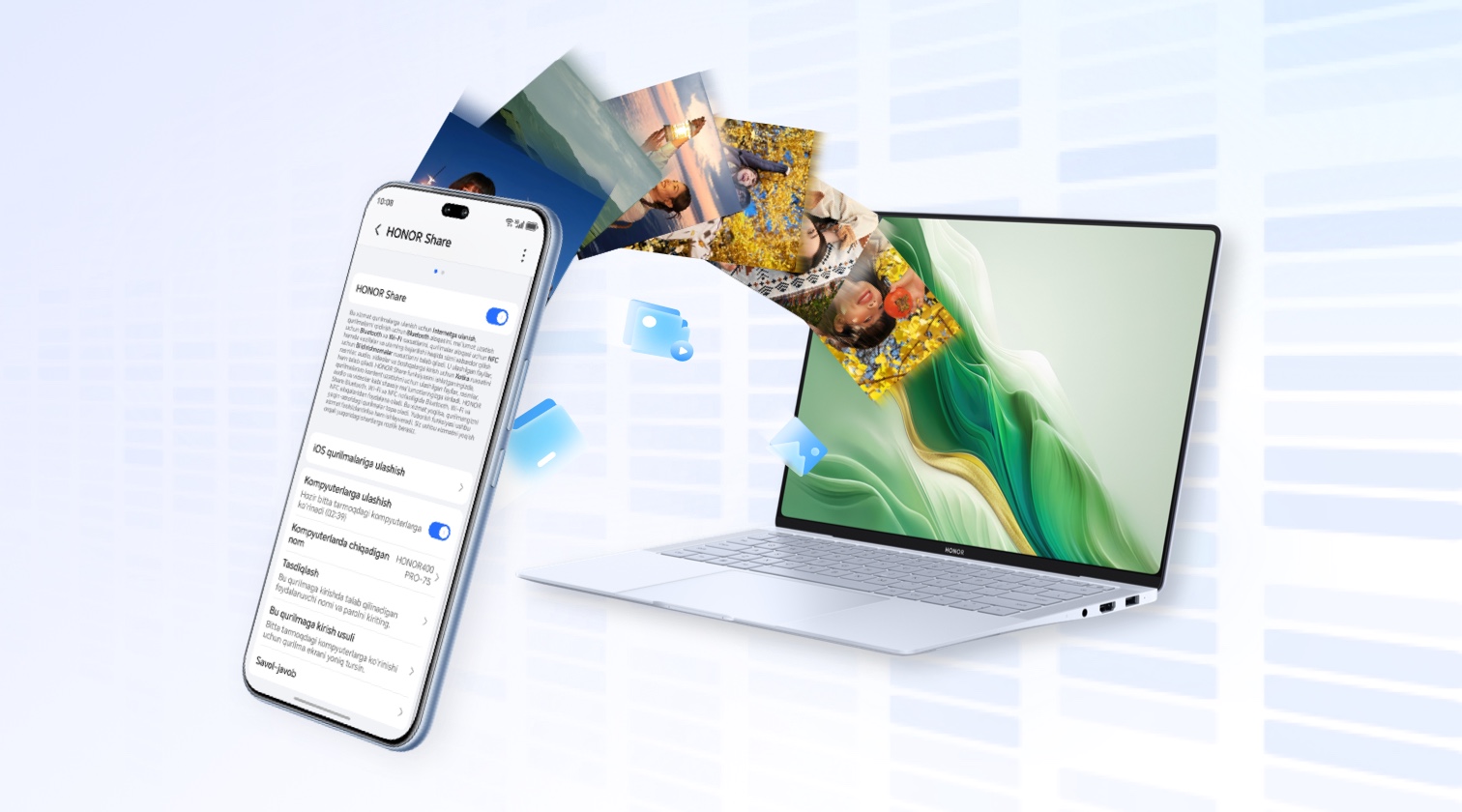 HONOR Share: ma'lumotlarni tezkor almashinuvi
